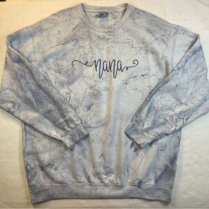 Crewneck Sweater Embroidered “Nana” Grandmother  Gift Comfort Sz XL